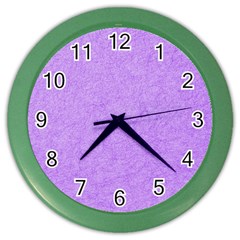 Purple Paper Texture, Paper Background Color Wall Clock by nateshop