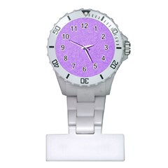 Purple Paper Texture, Paper Background Plastic Nurses Watch by nateshop