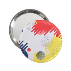 Red White Blue Retro Background, Retro Abstraction, Colored Retro Background 2 25  Handbag Mirrors by nateshop