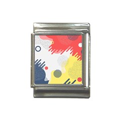 Red White Blue Retro Background, Retro Abstraction, Colored Retro Background Italian Charm (13mm) by nateshop