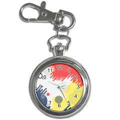 Red White Blue Retro Background, Retro Abstraction, Colored Retro Background Key Chain Watches by nateshop