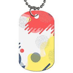 Red White Blue Retro Background, Retro Abstraction, Colored Retro Background Dog Tag (one Side) by nateshop