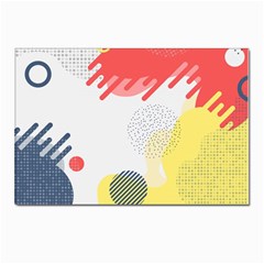 Red White Blue Retro Background, Retro Abstraction, Colored Retro Background Postcard 4 x 6  (pkg Of 10) by nateshop