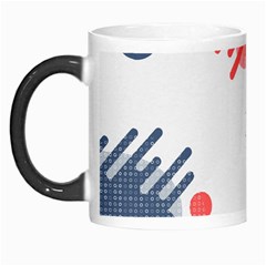 Red White Blue Retro Background, Retro Abstraction, Colored Retro Background Morph Mug by nateshop