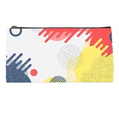 Red White Blue Retro Background, Retro Abstraction, Colored Retro Background Pencil Case by nateshop