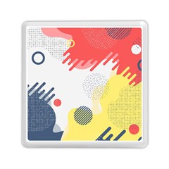 Red White Blue Retro Background, Retro Abstraction, Colored Retro Background Memory Card Reader (square)