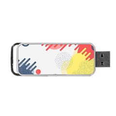 Red White Blue Retro Background, Retro Abstraction, Colored Retro Background Portable Usb Flash (two Sides) by nateshop