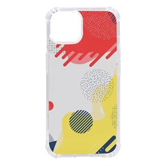 Red White Blue Retro Background, Retro Abstraction, Colored Retro Background Iphone 14 Tpu Uv Print Case by nateshop