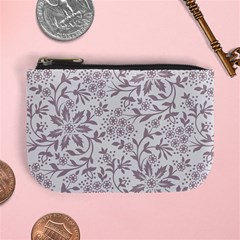 Retro Floral Texture, Beige Floral Retro Background, Vintage Texture Mini Coin Purse by nateshop