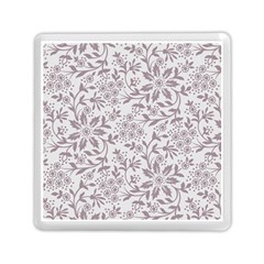 Retro Floral Texture, Beige Floral Retro Background, Vintage Texture Memory Card Reader (square)