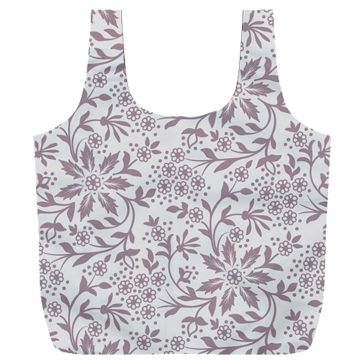 Retro Floral Texture, Beige Floral Retro Background, Vintage Texture Full Print Recycle Bag (XXXL)