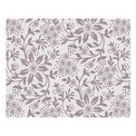 Retro Floral Texture, Beige Floral Retro Background, Vintage Texture Premium Plush Fleece Blanket (Large) 80 x60  Blanket Front