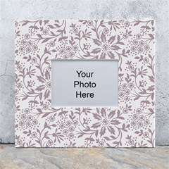 Retro Floral Texture, Beige Floral Retro Background, Vintage Texture White Wall Photo Frame 5  X 7  by nateshop