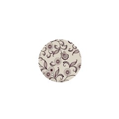 Retro Floral Texture, Light Brown Retro Background 1  Mini Buttons by nateshop