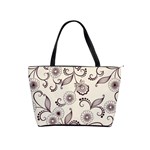 Retro Floral Texture, Light Brown Retro Background Classic Shoulder Handbag Front