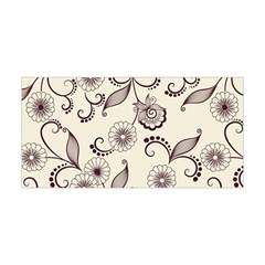 Retro Floral Texture, Light Brown Retro Background Yoga Headband by nateshop