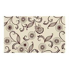 Retro Floral Texture, Light Brown Retro Background Banner And Sign 5  X 3  by nateshop