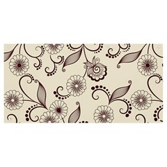 Retro Floral Texture, Light Brown Retro Background Banner And Sign 8  X 4  by nateshop