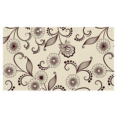 Retro Floral Texture, Light Brown Retro Background Banner And Sign 7  X 4  by nateshop