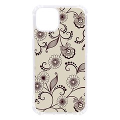 Retro Floral Texture, Light Brown Retro Background Iphone 13 Tpu Uv Print Case by nateshop