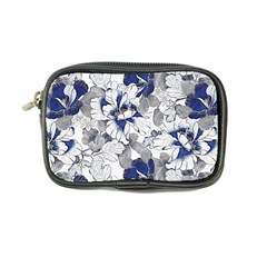 Retro Texture With Blue Flowers, Floral Retro Background, Floral Vintage Texture, White Background W Coin Purse by nateshop