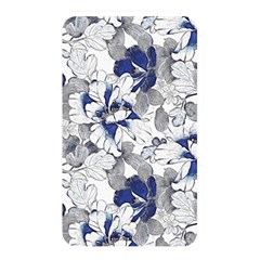 Retro Texture With Blue Flowers, Floral Retro Background, Floral Vintage Texture, White Background W Memory Card Reader (rectangular) by nateshop