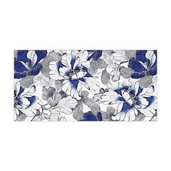 Retro Texture With Blue Flowers, Floral Retro Background, Floral Vintage Texture, White Background W Yoga Headband by nateshop