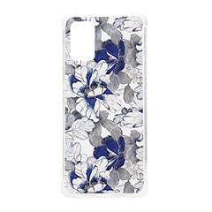 Retro Texture With Blue Flowers, Floral Retro Background, Floral Vintage Texture, White Background W Samsung Galaxy S20plus 6 7 Inch Tpu Uv Case by nateshop