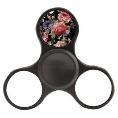 Retro Texture With Flowers, Black Background With Flowers Finger Spinner by nateshop