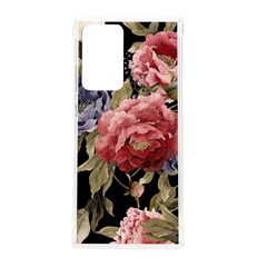 Retro Texture With Flowers, Black Background With Flowers Samsung Galaxy Note 20 Ultra Tpu Uv Case by nateshop