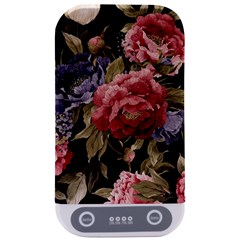 Retro Texture With Flowers, Black Background With Flowers Sterilizers by nateshop