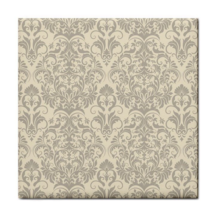 Retro Texture With Ornaments, Vintage Beige Background Tile Coaster