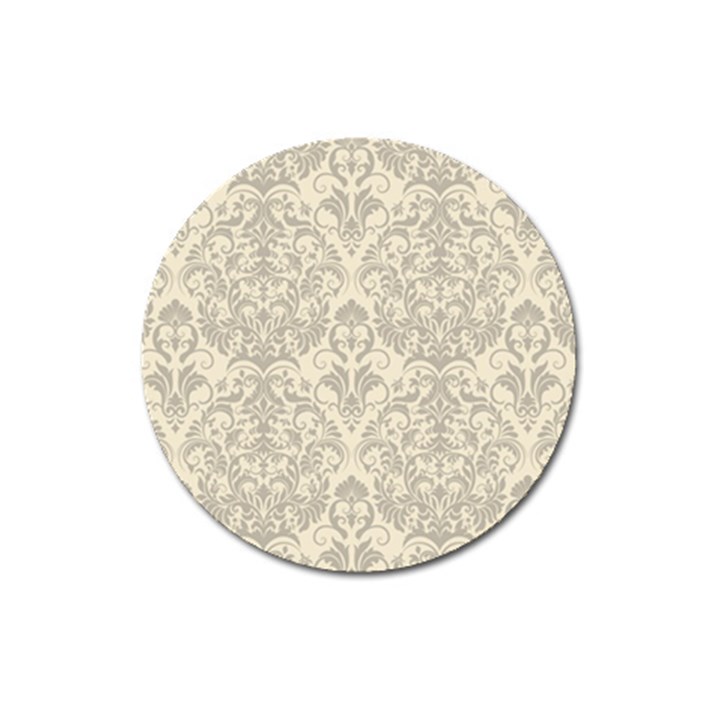 Retro Texture With Ornaments, Vintage Beige Background Magnet 3  (Round)