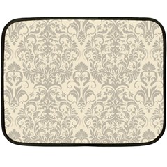 Retro Texture With Ornaments, Vintage Beige Background Two Sides Fleece Blanket (mini) by nateshop