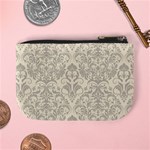 Retro Texture With Ornaments, Vintage Beige Background Mini Coin Purse Back