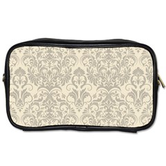 Retro Texture With Ornaments, Vintage Beige Background Toiletries Bag (two Sides) by nateshop