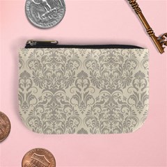 Retro Texture With Ornaments, Vintage Beige Background Mini Coin Purse by nateshop