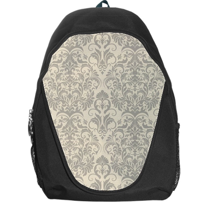 Retro Texture With Ornaments, Vintage Beige Background Backpack Bag