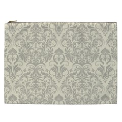 Retro Texture With Ornaments, Vintage Beige Background Cosmetic Bag (xxl) by nateshop