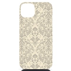 Retro Texture With Ornaments, Vintage Beige Background Iphone 14 Plus Black Uv Print Case by nateshop