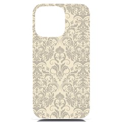 Retro Texture With Ornaments, Vintage Beige Background Iphone 14 Pro Max Black Uv Print Case by nateshop