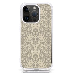 Retro Texture With Ornaments, Vintage Beige Background Iphone 14 Pro Tpu Uv Print Case by nateshop