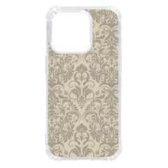 Retro Texture With Ornaments, Vintage Beige Background Iphone 14 Pro Tpu Uv Print Case by nateshop