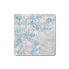 Vintage Retro Texture, Light Retro Background Square Magnet by nateshop