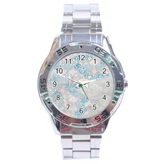 Vintage Retro Texture, Light Retro Background Stainless Steel Analogue Watch by nateshop