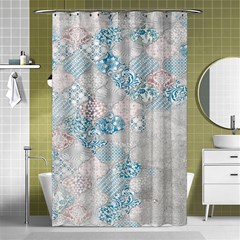 Vintage Retro Texture, Light Retro Background Shower Curtain 48  X 72  (small)  by nateshop