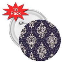 Vintage Texture, Floral Retro Background, Patterns, 2.25  Buttons (10 pack) 