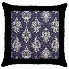 Vintage Texture, Floral Retro Background, Patterns, Throw Pillow Case (Black)