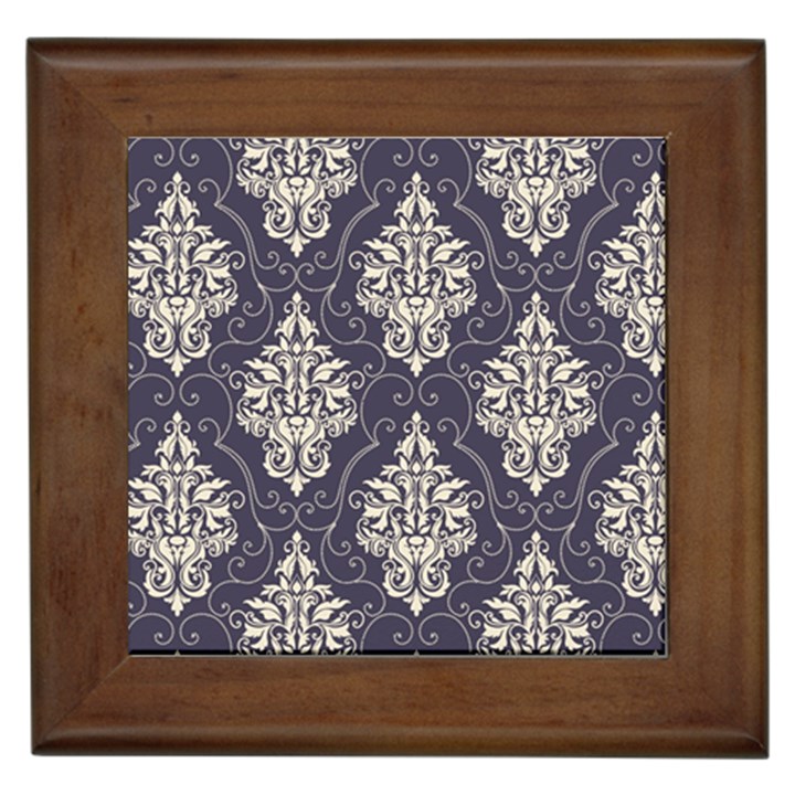 Vintage Texture, Floral Retro Background, Patterns, Framed Tile