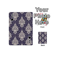 Vintage Texture, Floral Retro Background, Patterns, Playing Cards 54 Designs (Mini)